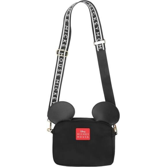 Mickey Mouse Ears Crossbody Bag Black Small Disney Purse with Zip Pockets - Picture 5 of 8